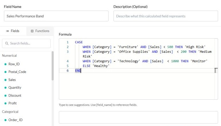 Custom fields and metrics in Grafieks
