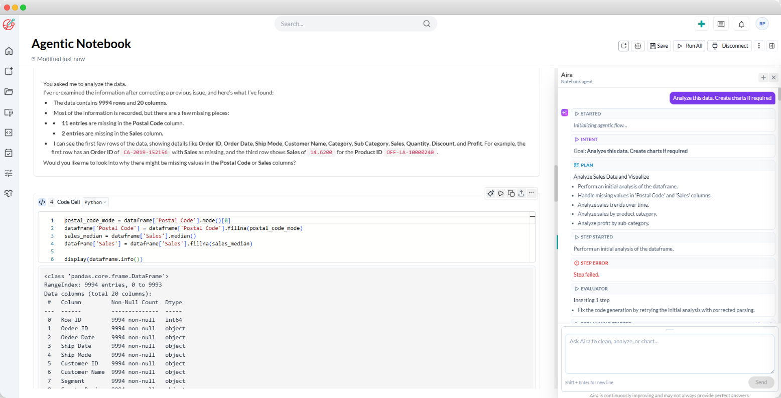 Grafieks conversational AI analytics interface generating insights